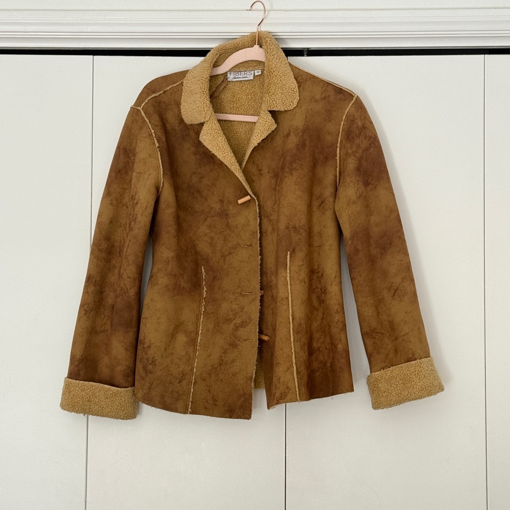 VINTAGE Brown Shearling Women's Jacket 🧥 SMALL